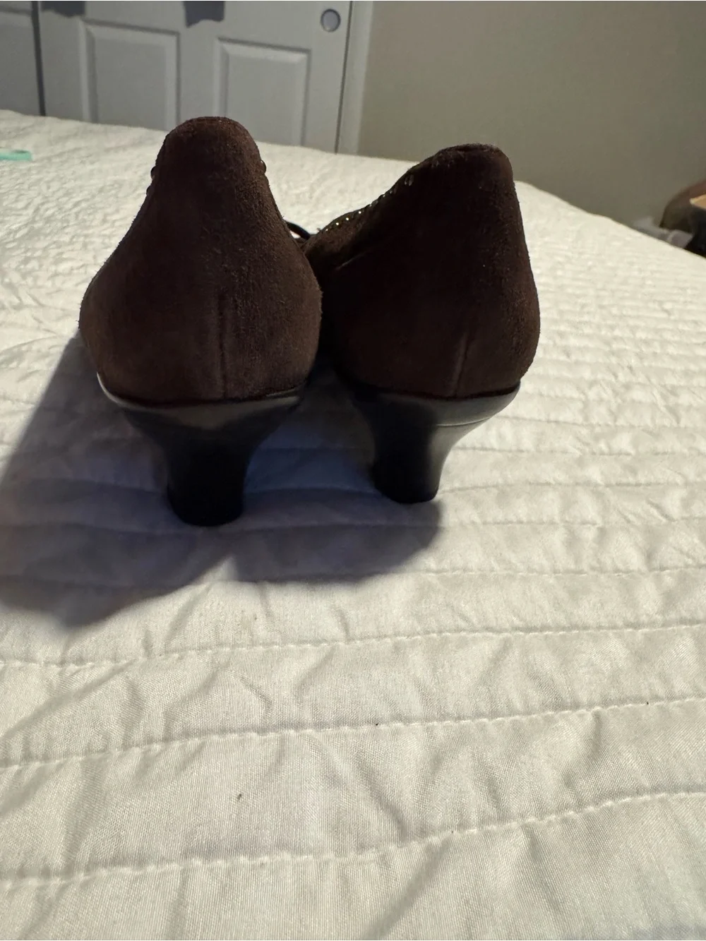 Söfft Brown Suede Studded Bow Pumps Comfort Heels Size 6.5